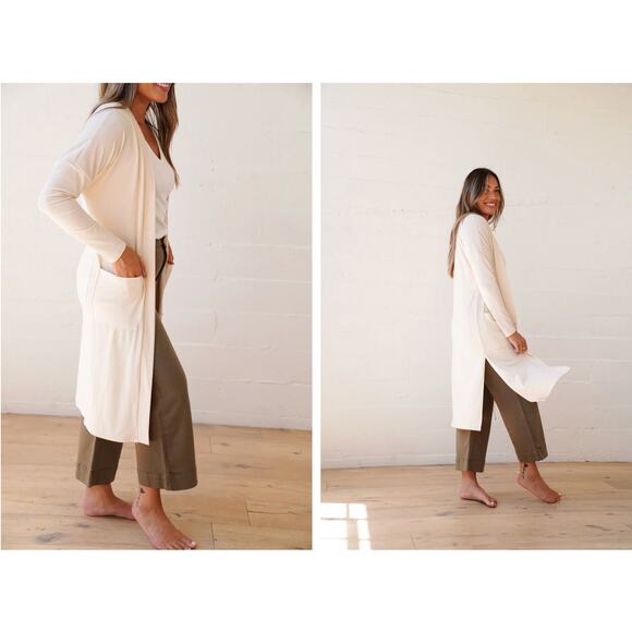 CJ's Favorite Cardigan/Duster in Cream Size M - Picture 5 of 5